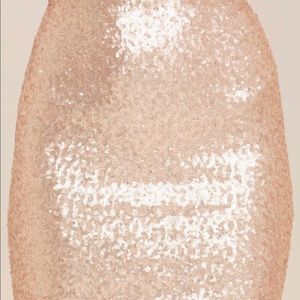 Lulus Rose Gold Sequin Mini Skirt